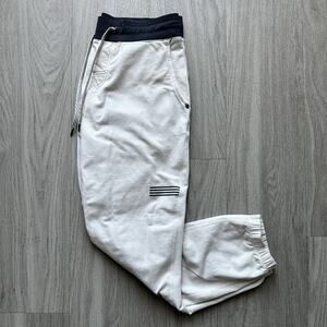 Vuori Laguna Lounge Pant Women S Ivory Cropped French Terry Comfort Cozy Sweats